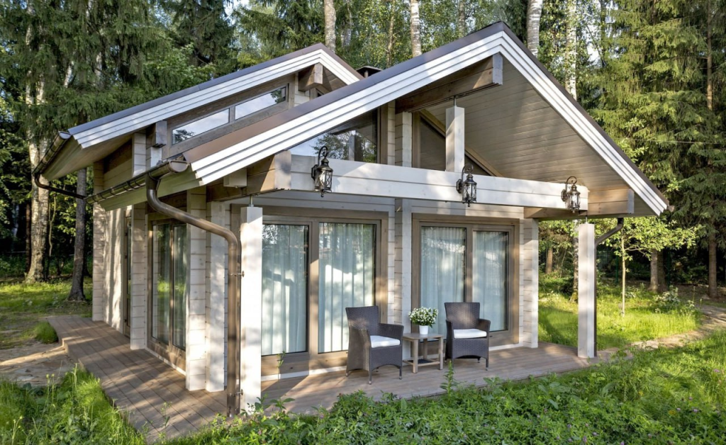 Крыша с умеренным уклоном