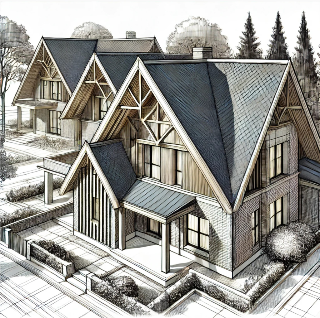 Дом с мансардной крышей